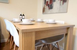 Modern large oak dining table 